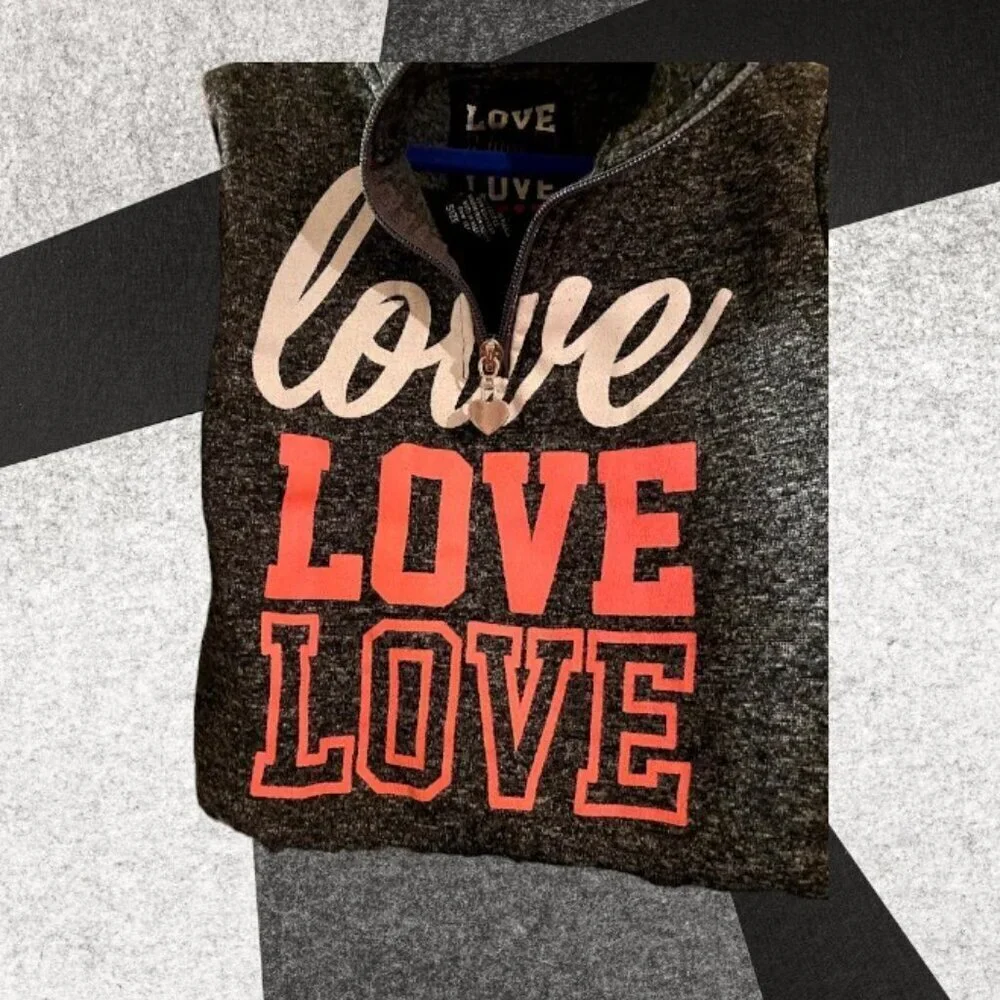 Love Love Love Girl's Graphic Sweatshirt